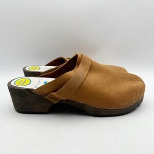 Kerstin Adolphson Womens Lotta Clogs EU 40 US 9 Brown Suede EUC